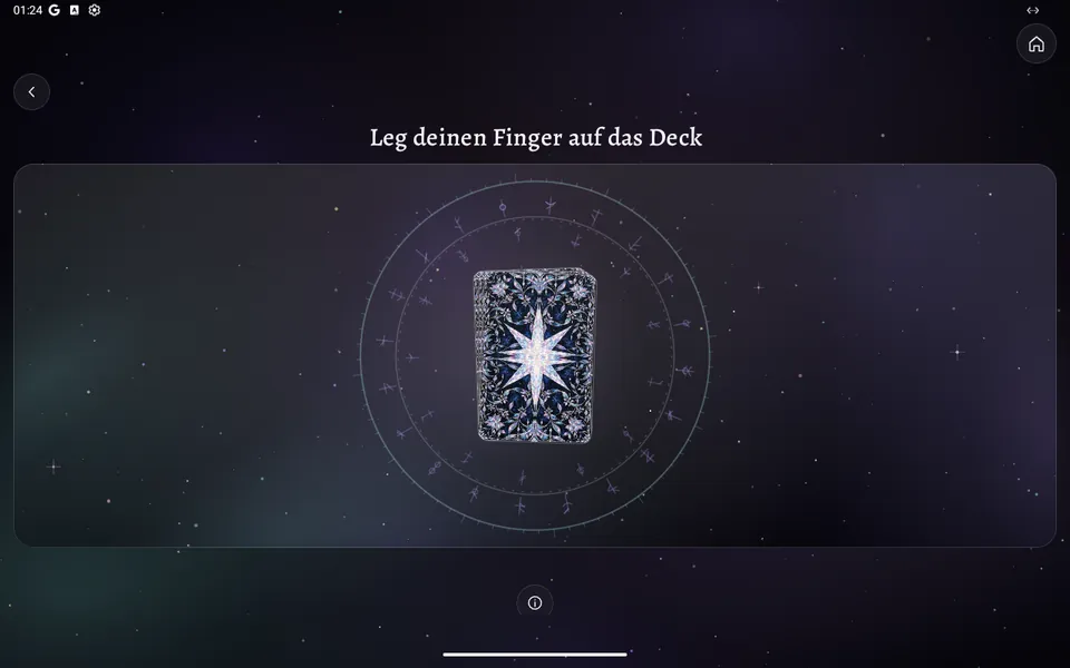 Ritual: place your finger on the deck